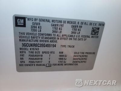 Zdjęcie 14 z 14 samochodu: 2014 CHEVROLET SILVERADO K1500 LT VIN:3GCUKREC2EG455194 - miniatura