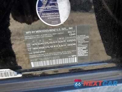 Zdjęcie 14 z 14 samochodu: 2011 MERCEDES-BENZ GL 450 4MATIC VIN:4JGBF7BE0BA728015 - miniatura