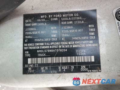 Zdjęcie 13 z 13 samochodu: 2010 FORD TRANSIT CONNECT XLT VIN:NM0LS7BN8AT018204 - miniatura