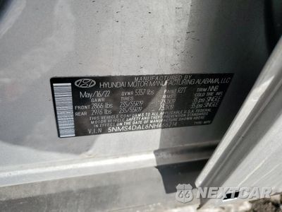 Zdjęcie 13 z 14 samochodu: 2022 HYUNDAI SANTA FE LIMITED VIN:5NMS4DAL6NH466214 - miniatura
