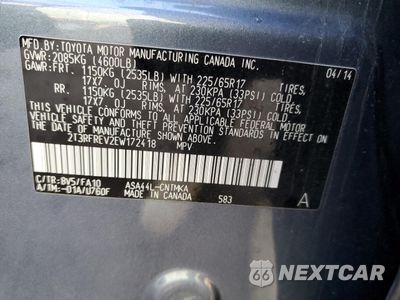 Zdjęcie 15 z 15 samochodu: 2014 TOYOTA RAV4 XLE VIN:2T3RFREV2EW172418 - miniatura