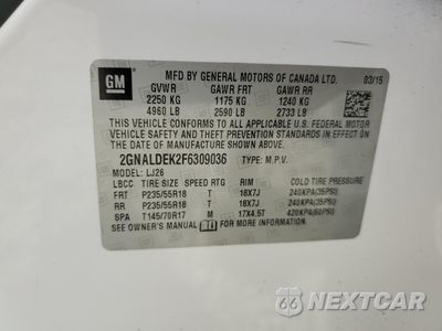 Zdjęcie 15 z 15 samochodu: 2015 CHEVROLET EQUINOX LTZ VIN:2GNALDEK2F6309036 - miniatura