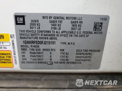 Zdjęcie 13 z 13 samochodu: 2015 CHEVROLET TRAVERSE LS VIN:1GNKRFED9FJ219191 - miniatura