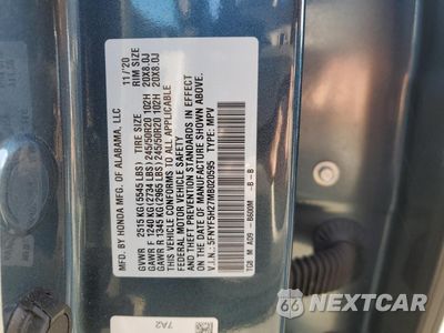Zdjęcie 15 z 16 samochodu: 2021 HONDA PILOT SE VIN:5FNYF5H27MB020595 - miniatura