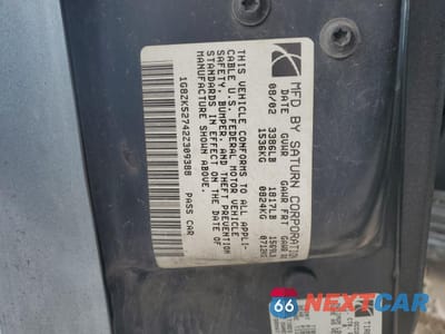 Zdjęcie 12 z 13 samochodu: 2002 SATURN SL2 VIN:1G8ZK52742Z309388 - miniatura