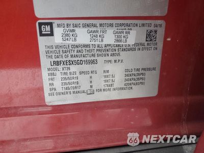 Zdjęcie 13 z 15 samochodu: 2016 BUICK ENVISION PREMIUM VIN:LRBFXESX5GD169963 - miniatura