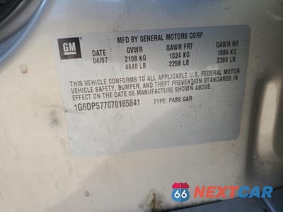 Zdjęcie 14 z 14 samochodu: 2007 CADILLAC CTS HI FEATURE V6 VIN:1G6DP577070185841 - miniatura