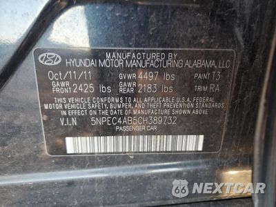 Zdjęcie 13 z 13 samochodu: 2012 HYUNDAI SONATA SE VIN:5NPEC4AB5CH389732 - miniatura