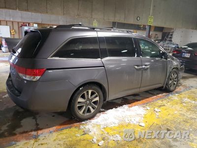 Trzecie zdjęcie samochodu z tyłu: 2015 HONDA ODYSSEY TOURING VIN:5FNRL5H96FB096709 - miniatura