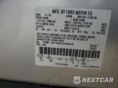 Zdjęcie 15 z 16 samochodu: 2019 FORD EXPLORER XLT VIN:1FM5K8D82KGA45445 - miniatura