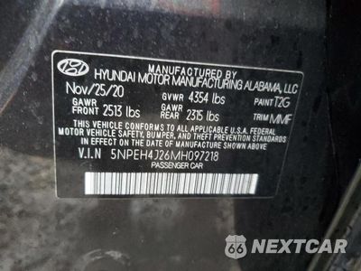 Zdjęcie 12 z 12 samochodu: 2021 HYUNDAI SONATA LIMITED VIN:5NPEH4J26MH097218 - miniatura