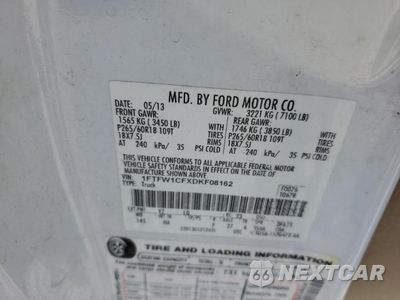 Zdjęcie 12 z 12 samochodu: 2013 FORD F150 SUPERCREW VIN:1FTFW1CFXDKF08162 - miniatura