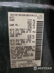Zdjęcie 14 z 14 samochodu: 2023 NISSAN FRONTIER S VIN:1N6ED1EK5PN645229 - miniatura