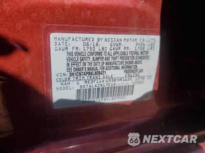 Zdjęcie 12 z 13 samochodu: 2019 NISSAN VERSA S VIN:3N1CN7AP8KL809421 - miniatura