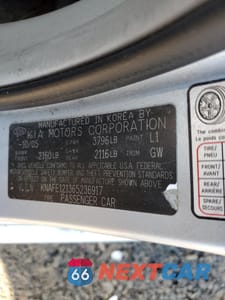 Zdjęcie 12 z 12 samochodu: 2005 KIA SPECTRA LX VIN:KNAFE121365236917 - miniatura