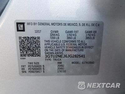 Zdjęcie 12 z 13 samochodu: 2018 GMC SIERRA K1500 SLT VIN:3GTU2NEJ6JG282541 - miniatura