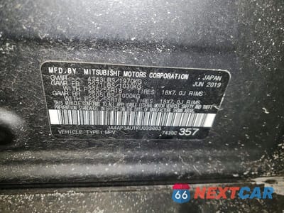 Zdjęcie 13 z 13 samochodu: 2019 MITSUBISHI OUTLANDER SPORT ES VIN:JA4AP3AU1KU033663 - miniatura