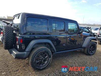 Trzecie zdjęcie samochodu z tyłu: 2022 JEEP WRANGLER UNLIMITED SPORT VIN:1C4HJXDN8NW140722 - miniatura