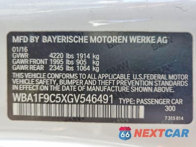 Zdjęcie 12 z 12 samochodu: 2016 BMW 228 I SULEV VIN:WBA1F9C5XGV546491 - miniatura