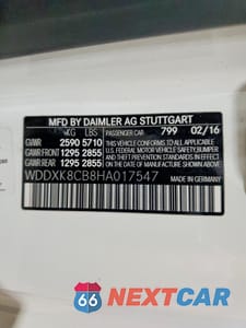 Zdjęcie 12 z 13 samochodu: 2017 MERCEDES-BENZ S 550 VIN:WDDXK8CB8HA017547 - miniatura