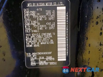 Zdjęcie 14 z 14 samochodu: 2019 NISSAN ARMADA SL VIN:JN8AY2NDXK9093097 - miniatura