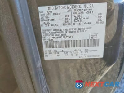 Zdjęcie 12 z 13 samochodu: 2001 FORD F250 SUPER DUTY VIN:1FTNX21F81EB09519 - miniatura