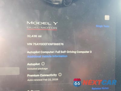 Zdjęcie 9 z 11 samochodu: 2022 TESLA MODEL Y VIN:7SAYGDEFXNF568576 - miniatura