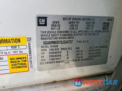Zdjęcie 13 z 13 samochodu: 2014 BUICK ENCLAVE VIN:5GAKRBKD7EJ324737 - miniatura