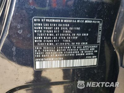 Zdjęcie 13 z 14 samochodu: 2019 VOLKSWAGEN TIGUAN SE VIN:3VV3B7AX8KM101669 - miniatura