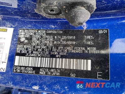 Zdjęcie 12 z 12 samochodu: 2021 LEXUS NX 300 BASE VIN:JTJSARBZ3M2193161 - miniatura