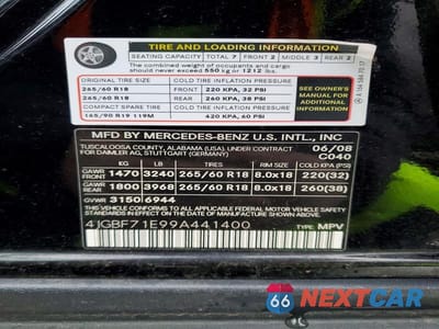 Zdjęcie 12 z 12 samochodu: 2009 MERCEDES-BENZ GL 450 4MATIC VIN:4JGBF71E99A441400 - miniatura