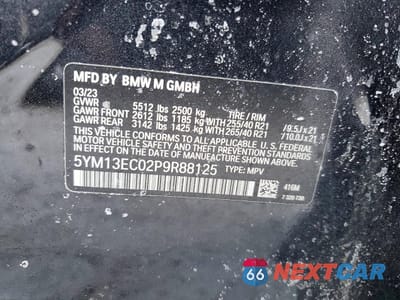 Zdjęcie 13 z 13 samochodu: 2023 BMW X3 M VIN:5YM13EC02P9R88125 - miniatura