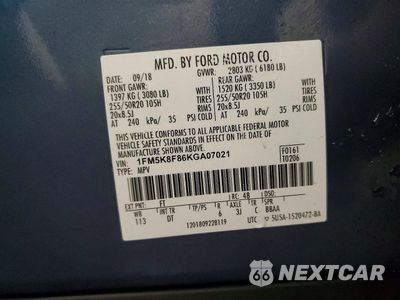 Zdjęcie 13 z 14 samochodu: 2019 FORD EXPLORER LIMITED VIN:1FM5K8F86KGA07021 - miniatura