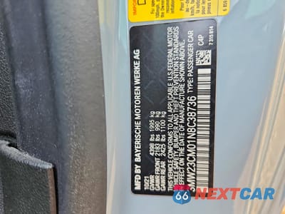 Zdjęcie 12 z 12 samochodu: 2022 BMW 230I VIN:3MW23CM01N8C38736 - miniatura