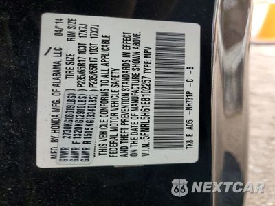 Zdjęcie 14 z 16 samochodu: 2014 HONDA ODYSSEY EXL VIN:5FNRL5H61EB102257 - miniatura