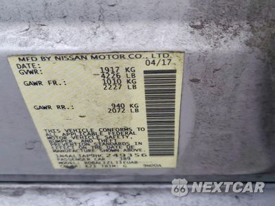 Zdjęcie 12 z 12 samochodu: 2017 NISSAN ALTIMA 2.5 VIN:1N4AL3AP9HC249356 - miniatura