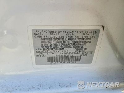 Zdjęcie 13 z 13 samochodu: 2017 NISSAN VERSA S VIN:3N1CN7APXHL845183 - miniatura