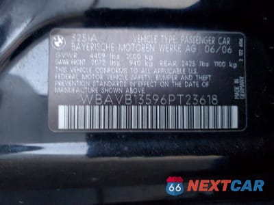 Zdjęcie 12 z 12 samochodu: 2006 BMW 325 I VIN:WBAVB13596PT23618 - miniatura