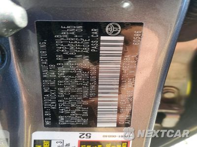 Zdjęcie 12 z 13 samochodu: 2018 TOYOTA CAMRY L VIN:4T1B11HK5JU616087 - miniatura