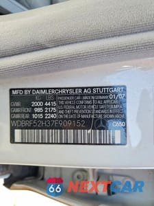 Zdjęcie 12 z 12 samochodu: 2007 MERCEDES-BENZ C 230 VIN:WDBRF52H37F909152 - miniatura