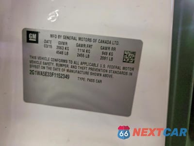 Zdjęcie 12 z 12 samochodu: 2015 CHEVROLET IMPALA LIMITED LS VIN:2G1WA5E33F1152349 - miniatura