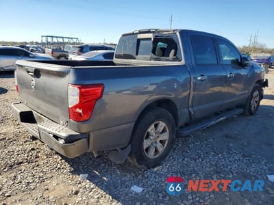 Trzecie zdjęcie samochodu z tyłu: 2019 NISSAN TITAN 2WD V8 CREW CAB 5.6L SV VIN:1N6AA1E68KN503606 - miniatura