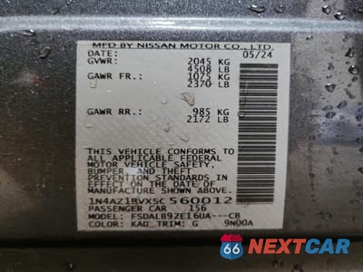 Zdjęcie 13 z 14 samochodu: 2025 NISSAN LEAF S VIN:1N4AZ1BVXSC560012 - miniatura