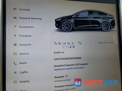 Zdjęcie 9 z 12 samochodu: 2016 TESLA MODEL X VIN:5YJXCBE23GF023800 - miniatura