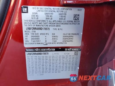 Zdjęcie 13 z 13 samochodu: 2021 BUICK ENVISION AVENIR VIN:LRBFZRR48MD178679 - miniatura