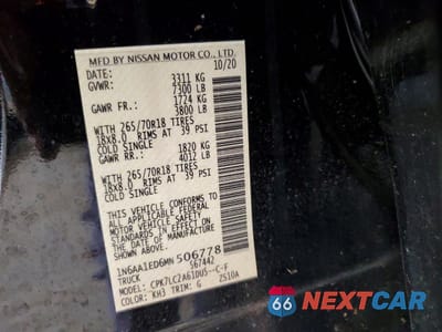 Zdjęcie 12 z 13 samochodu: 2021 NISSAN TITAN SV VIN:1N6AA1ED6MN506778 - miniatura