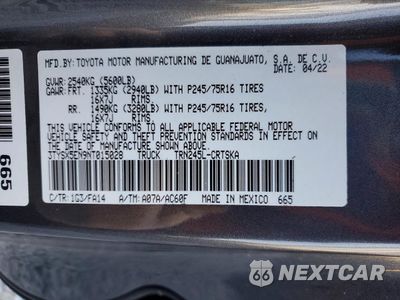 Zdjęcie 12 z 12 samochodu: 2022 TOYOTA TACOMA ACCESS CAB VIN:3TYSX5EN9NT015028 - miniatura