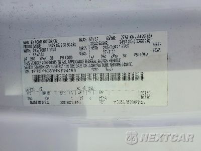 Zdjęcie 12 z 12 samochodu: 2017 FORD F150 SUPER CAB VIN:1FTEX1C83HKE24183 - miniatura