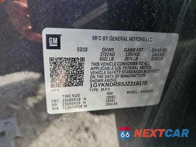 Zdjęcie 14 z 15 samochodu: 2018 CADILLAC XT5 LUXURY VIN:1GYKNDRS5JZ216178 - miniatura