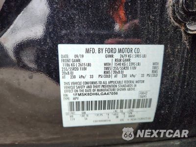 Zdjęcie 13 z 13 samochodu: 2020 FORD EXPLORER XLT VIN:1FMSK8DH6LGA47056 - miniatura